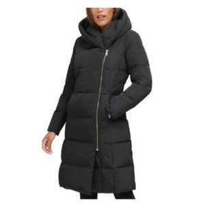 NEW Cole Haan Signature Black Down Winter Puffer Jacket Coat Small
